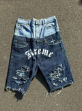 Kreme Distressed Jorts