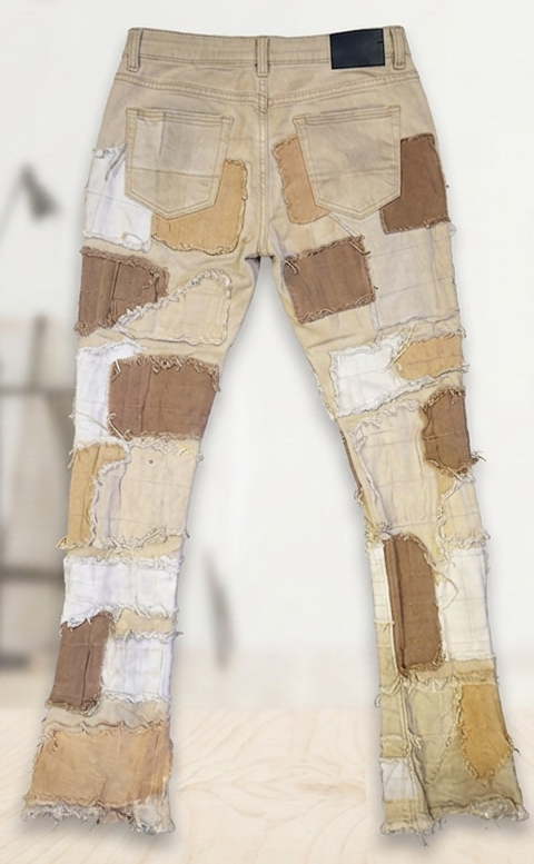 Kreme "Shades" Patchwork Flares